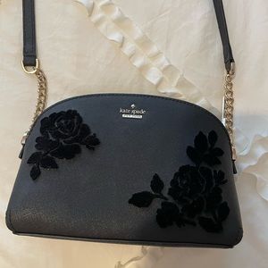 Velvet Floral Kate Spade Crossbody Bag